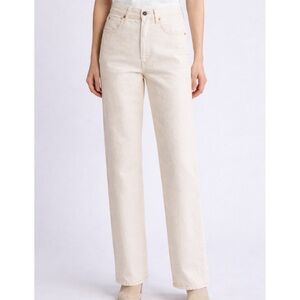 CO Ivory Italian Cotton High-Rise Straight-Leg Jeans | NWT | Size 28